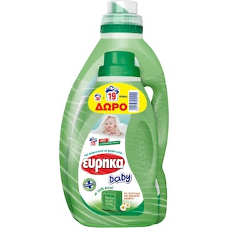 ΕΥΡΗΚΑ | Υγρό Πλυντηρίου Ρούχων Baby 36+19 Μεζούρες Δώρο