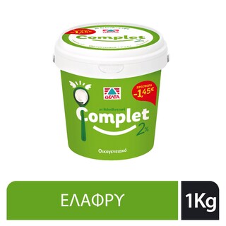 COMPLET | Επιδόρπιο Γιαουρτιού 2% Λιπαρά 1kg Έκπτωση 1.45E