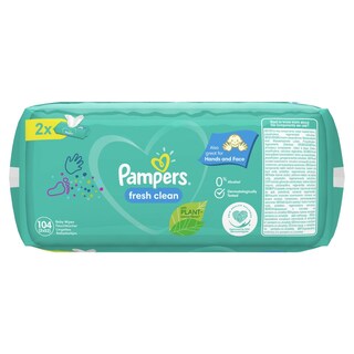 PAMPERS | Μωρομάντηλα Fresh Clean 2x52 Τεμ. Έκπτωση 5Ε