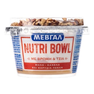 ΜΕΒΓΑΛ | Επιδόρπιο Γιαουρτιού Nutri Bowl Μήλο Κανέλα Πεκάν 158g