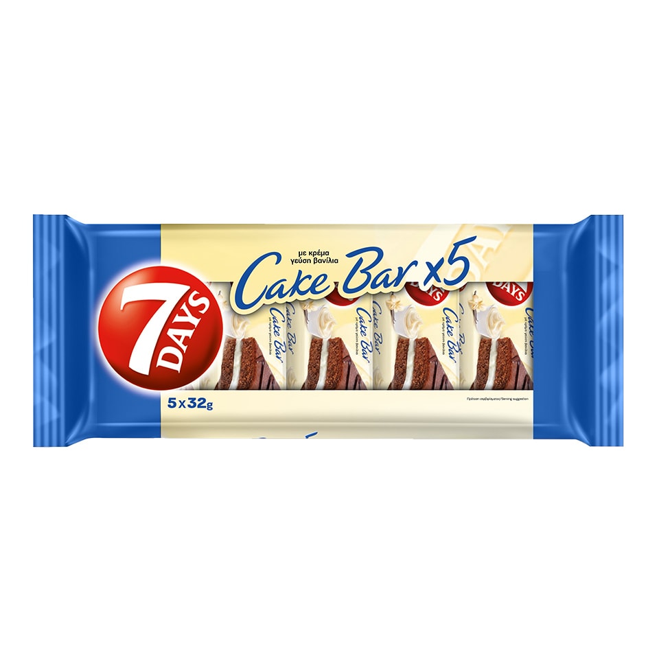 7DAYS Cake Bar Κρέμα Βανίλια 5x32g