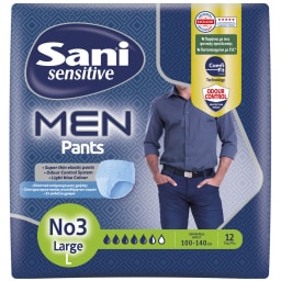 SANI | Εσώρουχα Ακράτειας Men Sensitive Pants Νο3 Large 12 Τεμάχια