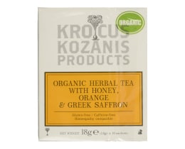 KROCUS | Ρόφημα Βιολογικό Κρόκος Κοζάνης Μέλι & Πορτοκάλι 10x1.8g
