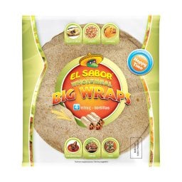 Πίτες Tortillas Big Wraps Ολικής Άλεσης 245g