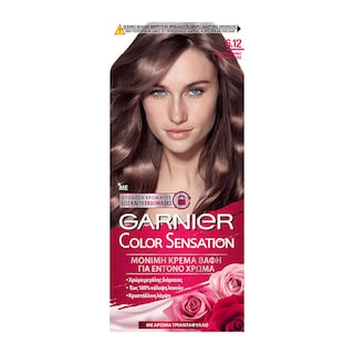 COLOR SENSATION | Βαφή Μαλλιών Νο6.12 Σκούρο Ξανθό Σαντρέ Ιριζέ 1 Τεμάχιο
