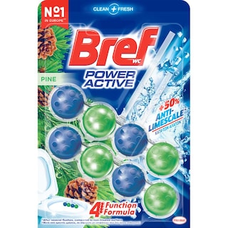 BREF | Μπλοκ Τουαλέτας WC Power Activ Pine Forest 2x50g
