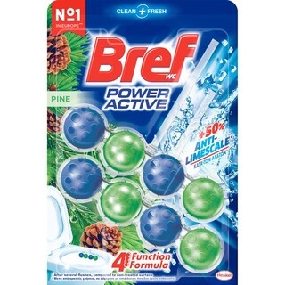 BREF | Μπλοκ Τουαλέτας WC Power Activ Pine Forest 2x50g