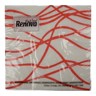 RENOVA | Χαρτοπετσέτες Serpentines Red 20 Τεμάχια