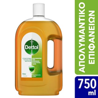 DETTOL | Απολυμαντικό Υγρό Επιφανειών Αντιβακτηριδιακό 750ml