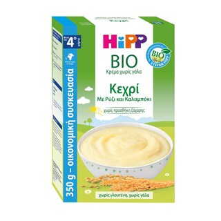 HIPP | Βρεφική Κρέμα Κεχρί Bio Ρύζι & Καλαμπόκι 350g