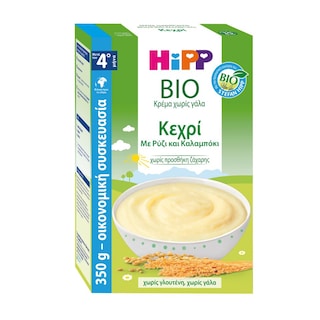 HIPP | Βρεφική Κρέμα Κεχρί Bio Ρύζι & Καλαμπόκι 350g