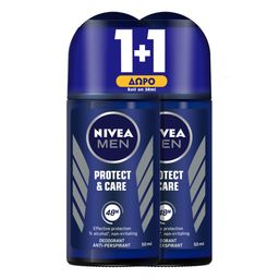 NIVEA | Αποσμητικό Roll Men On Protect & Care 50ml 1+1 Δώρο