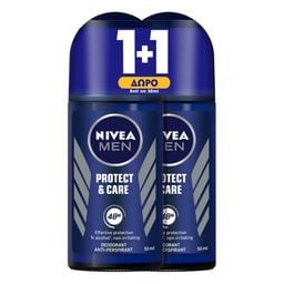 NIVEA | Αποσμητικό Roll Men On Protect & Care 50ml 1+1 Δώρο