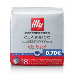 ILLY | Κάψουλες Καφέ IperEspresso Classico Lungo 18 Τεμάχια Έκπτ 0.7Ε