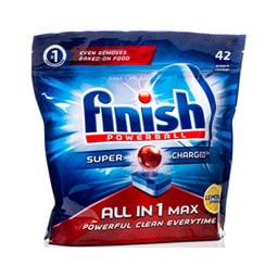 FINISH | ALL IN 1 | WASHING MACHINE DISHES SOAP LEMON 42 PIECES