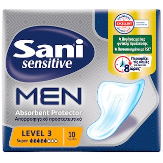 SANI | Incontinence Pads Sensitive Men Super 10 Pieces