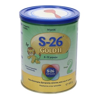 S26 GOLD | ΓΑΛΑ ΒΡΕΦΙΚΟ ΣΕ ΣΚΟΝΗ ΔΕΥΤΕΡΗΣ ΒΡΕΦΙΚΗΣ ΗΛΙΚΙΑΣ 400 GR