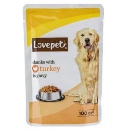 LOVEPET | Σκυλοτροφή Υγρή Γαλοπούλα 100g