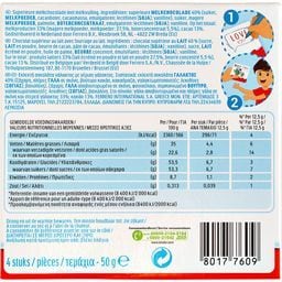KINDER | Σοκολάτα Γάλακτος Chocolate Bar 4x50g