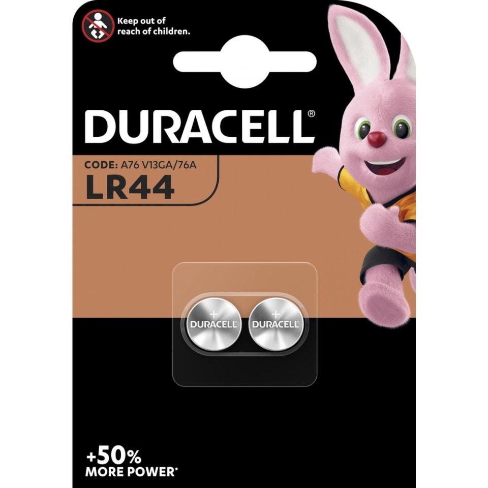 DURACELL Μπαταρίες Αλκαλικές LR44 2 Τεμάχια