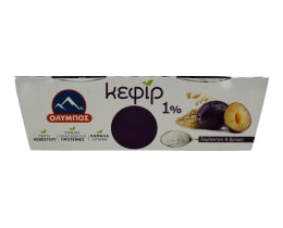 ΟΛΥΜΠΟΣ | Γιαούρτι Κεφίρ Δαμάσκηνο & Βρώμη 2x150g