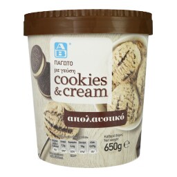 ΑΒ | Παγωτό Cookies & Cream 650g