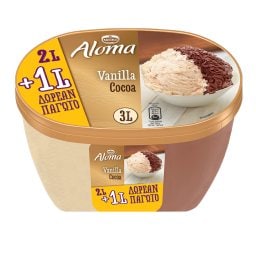 ALOMA | Παγωτό Βανίλια Σοκολάτα 1.45kg Δώρο 50%