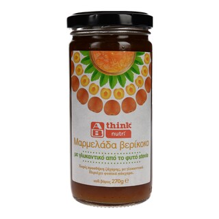 ΑΒ THINK NUTRI | Μαρμελάδα Βερίκοκο Στέβια Χωρίς Ζάχαρη 270gr