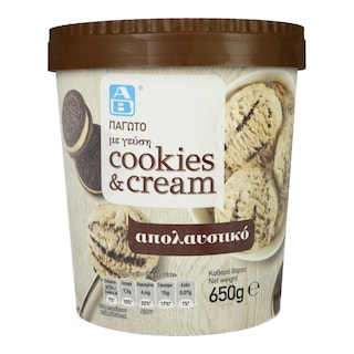 ΑΒ | Παγωτό Cookies & Cream 650g
