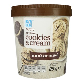 ΑΒ | Παγωτό Cookies & Cream 650g