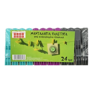 Μανταλάκια Πλαστικά 24 Τεμάχια