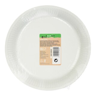 DECORATA | Πιάτα Βιοδιασπώμενα 23cm Τυρκουάζ 8 Τεμάχια