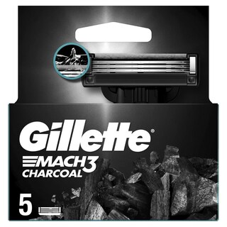 GILLETTE | Ανταλλακτικές Κεφαλές Mach3 Charcoal 5 Τεμάχια