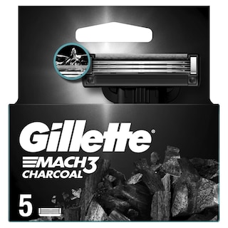 GILLETTE | Ανταλλακτικές Κεφαλές Mach3 Charcoal 5 Τεμάχια