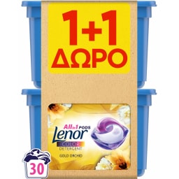 LENOR | Kάψουλες Πλυντηρίου Ρούχων Allin1 Pods Gold Orchid 15 Τεμάχια 1+1 Δώρο