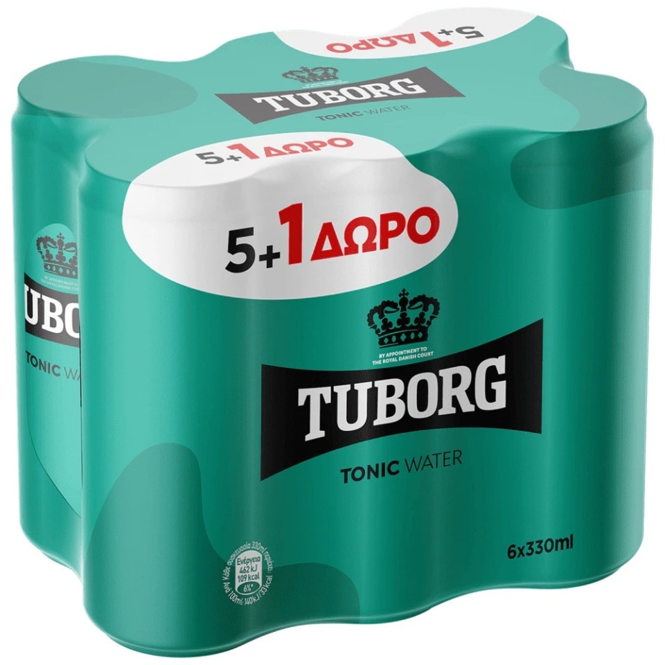 TUBORG Τόνικ Κουτί 330ml 5+1 Δώρο