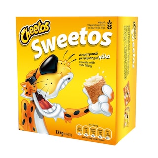 CHEETOS | Σνακ Δημητριακών Sweetos Γάλα 5x25g