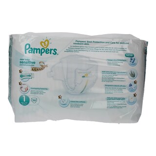 PAMPERS | NEW BABY SENSITIVE | ΠΑΝΕΣ ΜΩΡΟΥ NEW BORN 2 - 5 KGR No 1 39 ΤΕΜ