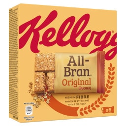 KELLOGGS | ALL BRAN | Μπάρες Δημητριακών Φυσική 6 X 40gr
