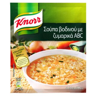 KNORR | Σούπα Βοδινό Ζυμαρικά ABC 80g