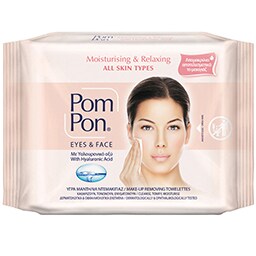 POM PON | Υγρά Μαντηλάκια Ντεμακιγιάζ All Skin Types 20 Tεμάχια