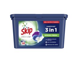 SKIP | Kάψουλες Πλυντηρίου Ρούχων Ultimate Spring Fresh Trio 38 Μεζούρες