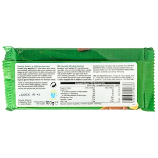 ΑΒ | Σοκολάτα Γάλακτος με Ολόκληρα Φουντούκια 100g