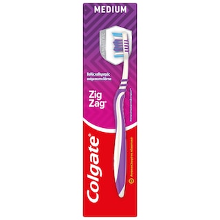 COLGATE | ZIG ZAG | Οδοντόβουρτσα Zig Zag Μέτρια 1 Τεμάχιο