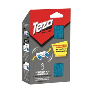 TEZA | Τρωκτικοκτόνο Mice Bait Άοσμο Ποντίκια & Αρουραίοι 1 Τεμάχιο