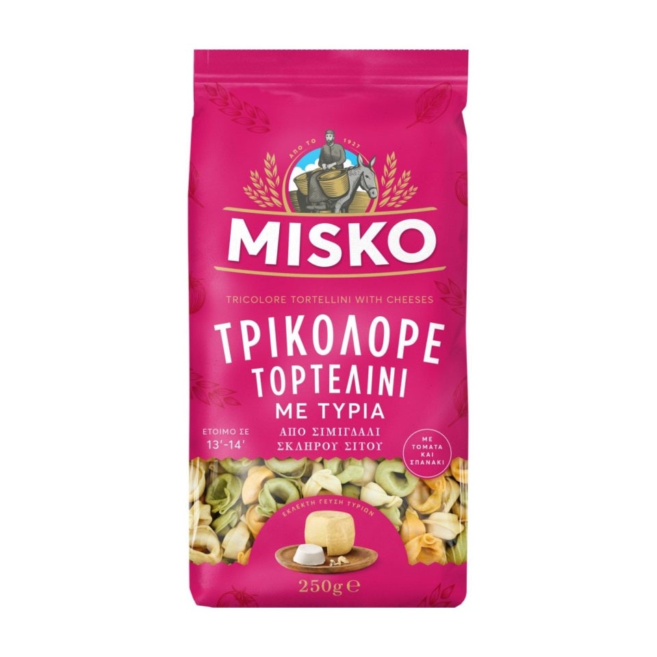 MISKO Τορτελίνι Τρικολόρε με Τυριά 250g