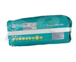 PAMPERS | BABY DRY | ΠΑΝΕΣ ΜΩΡΟΥ EXTRA LARGE 15+ KGR No 6 19 ΤΕΜ