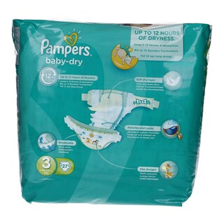 PAMPERS | BABY DRY | ΠΑΝΕΣ ΜΩΡΟΥ MIDI No 3 27 ΤΕΜ