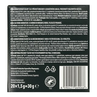 PERLA BEVERAGES | Τσάι Πράσινο Κράνμπερι και Ρόδι 20x1.5g
