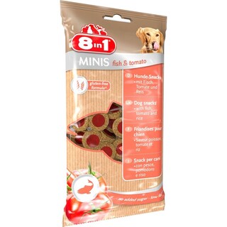 8IN1 | Snack Σκύλων Minis Ψάρι & Τομάτα 100g